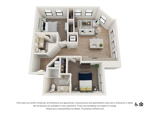 2N Floor Plan at The Baxly, Savannah
